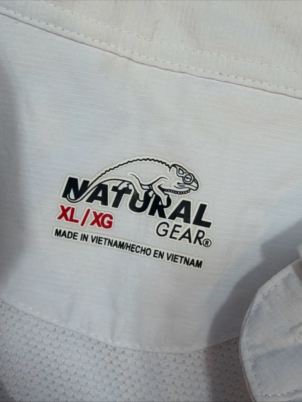 Natural Gear Fishing Shirt Men’s XL NEW white nylon Long Sleeve Vented Utility - Picture 5 of 16